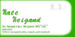 mate weigand business card